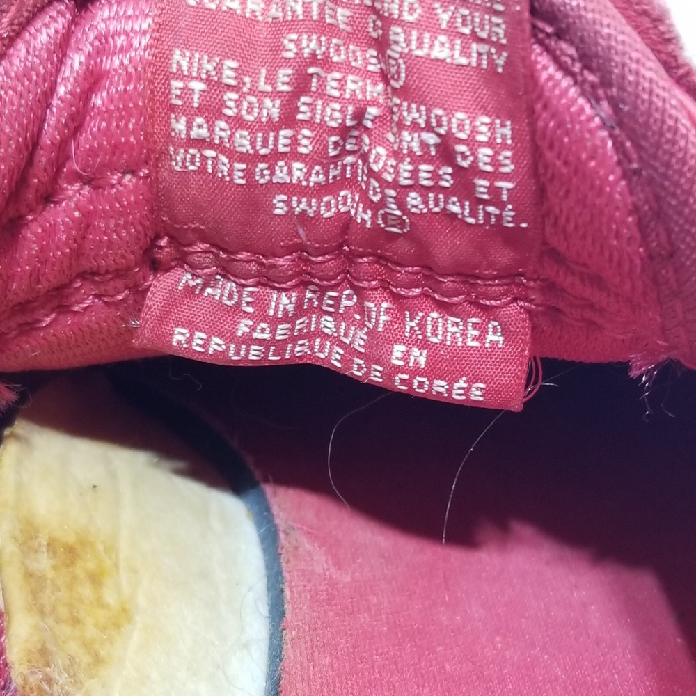 Vintage Nike Cortez Leather RED Suede Size 7.5 Republic Of Korea - Picture 15 of 16